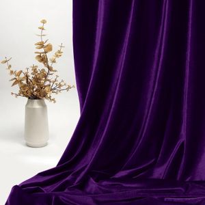 Purple Stretch Velvet Fabric 60 Inch Wide, 2 Yard Soft Stretchy Fabric for Sewing Clothes, Apparel, Costume, Crafts - 90% Polyester 10% Spandex.