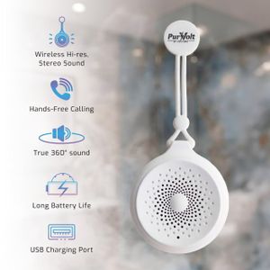 Bathroom Wireless Speaker with Suction Cup – Portable Bluetooth Shower Speaker