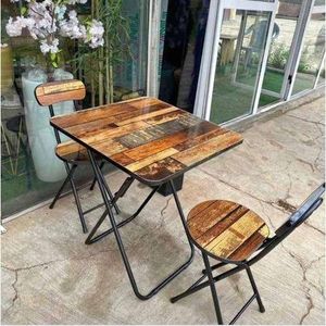 Foldable Reading/Laptop Dinning 1 Table & 2 Chairs For Home And Office