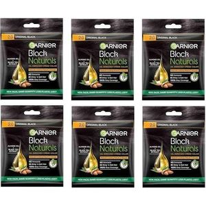 Garnier Black Naturals Hair Color, Shade-2 ( Original Black ) 20ml+20g -6pc