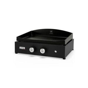 2 burner French Plancha Griddle - black