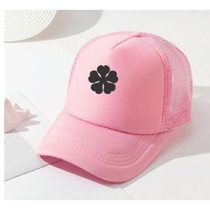 Mauton Baby pink clover Trucker's face cap