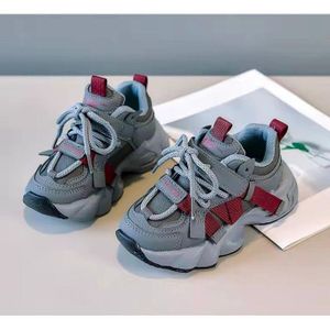New Boy's And Girl's Children Sneakers ( Small Fitting) - Grey/Maroon