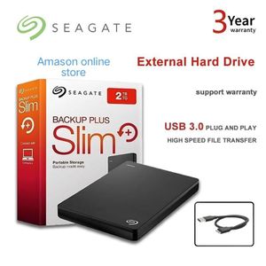 SEAGATE 100% Genuine Original BackUp Plus Slim 2TB Portable Storage Drive
