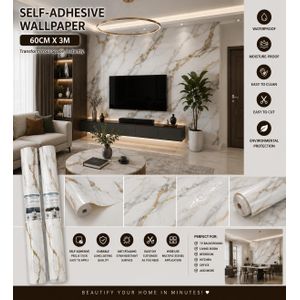 Waterproof Wallpaper PVC Wall Sticker Self Adhesive 