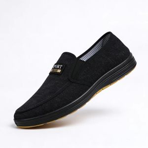 Stylish New Men's Canvas Shoes Men's Casual Loafers - Black