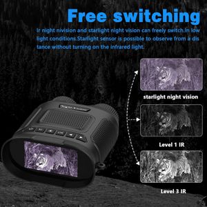 Rechargeable NVG Night Vision Binoculars, 2.5K Night Vision Goggles for Adults, 10X Optical Zoom, 8X Digital Zoom,Black