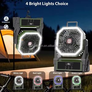 Fan A portable outdoor camping fan-with-led light
