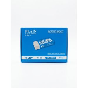 Lily RT-30 4B Plastic Erasers: 30pcs X2