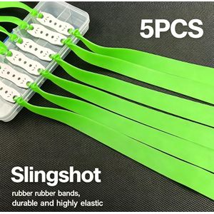 1.0mm Thick Flat Slingshot Rubber Bands,Two Color Slingshot Flat Rubber Bands,20-12 Taper 22cm Length,5Pcs Replacement Elastic Bands for Adult Slingshot