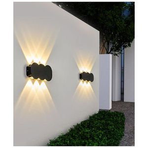 Modern Outdoor Cloud-Shaped Multi-Beam LED Wall Sconce (Black) 1pcs