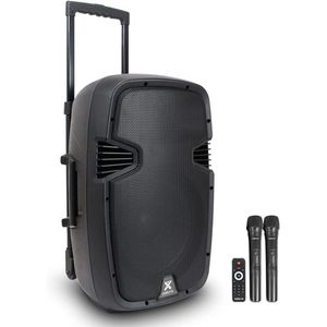 15" Quality address system with USD, Bluetooth, Aux interface, Fm with two mic 