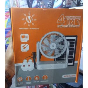 4-in-1  M806 rechargeable solar fan. 