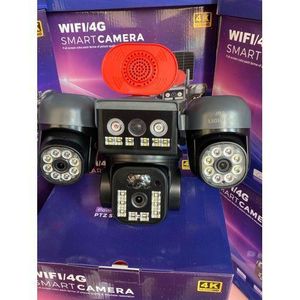 4K Ultra HD WiFi/4G Solar Powered Triple Lens Smart PTZ Security Camera (1 unit ie 1 pack)