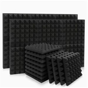 12-piece sound-absorbing foam board, high-density soundproof recording studio wedge-shaped pad, fast-expanding soundproof wall panel