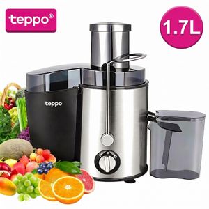 teppo 1.7L Juicer Machine & Large Capacity Juice Extractor, Centrifugal Juicer with Efficient Pulp Separation & Easy Clean (Silver)