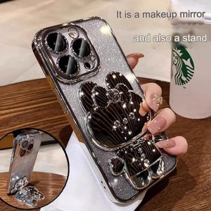 IPhone 15 Pro Max Glitter Pouch Cute Rabbit Stand Ultra Slim