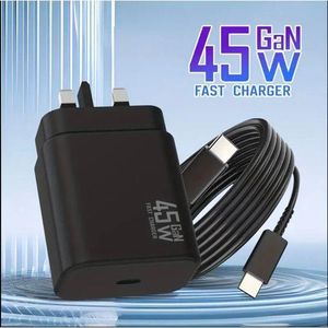 45W Ultra-Fast Type-C Charger for Samsung S25 Ultra, S24, S23, S22, Iphone 17, 17 Air, 17 Pro&Max, 16, 15, Featuring Rapid Charging Capabilities for Android Devices with a 5A Type-C Cable.