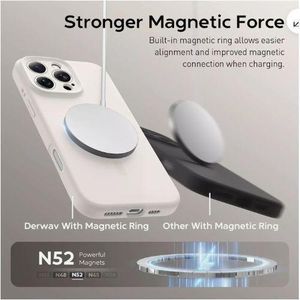 Extra-Long iPhone MagSafe Charger –USB-C Wireless Charging Dock for iPhones and Samsung 