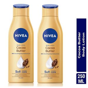 NIVEA Nourishing Cocoa Body Lotion For Women - 250ml (Pack Of 2)