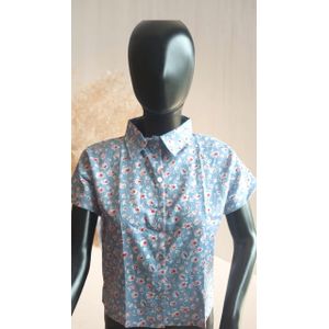 Cap Sleeve Short Blouse