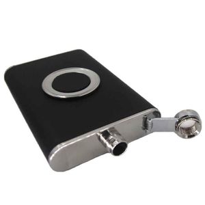 Portable wine flask with built-in retractable wine glass No.2