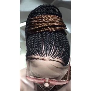 Neatly Hand Made Braided Wig With 360