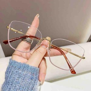 Influencer-Style Glasses Frame Anti-Blue Light Plain Ultra-Light Anti-Blue Light Non-Prescription Glasses Can Be Fitted with Prescription Lenses Trendy Eyeglass Frames