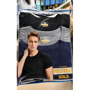 Men's round neck polo 3 blue grey black 