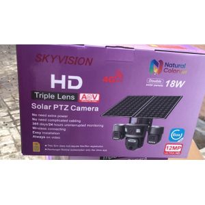 Quality UBox AOV Triple lens  3-wat rotating 4g dual solar panel ptz camera