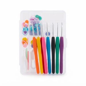 Ergonomic Crochet Hook Set with Storage Box and Knitting Accessories Multi-Color