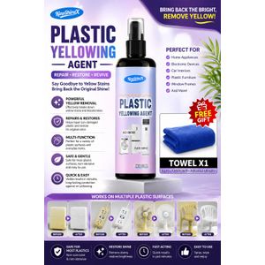 Plastic Yellowing Remover, Plastic Restoration Spray, Plastic Whiten Agent, Plastic Surface Restorer, Plastic Cleaner & Restorer, Plastic Revive Spray, Plastic Oxidation Remover, Plastic Shine Restorer, Plastic Renewal Solution