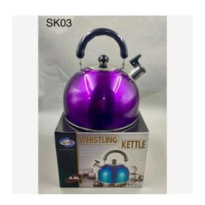 Durable Stainless Steel  Large capacity Colored Whistling Kettle- 4Ltrs  every home must have - best and affordable 