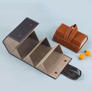 Foldable Glasses Organizer - PU Leather 6 Slots Eyewear Case, Portable Sunglasses Holder for Purse/ Backpack Storage