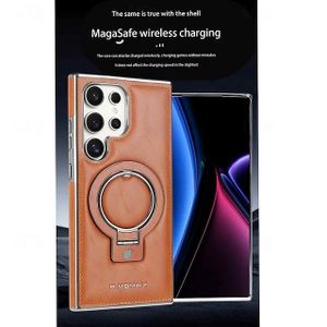 Samsung Galaxy S24ULTRA Leather Magnetic Ring Case 