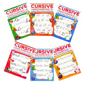 AXORA Cursive Handwriting 6-Workbook Set for Primary School
