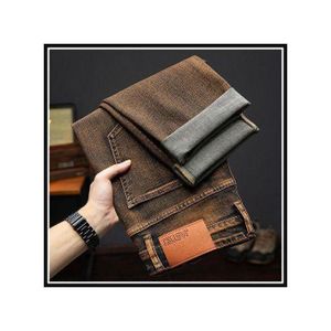 Original Stock jean trouser for men Non Faded Chocolate-Brown