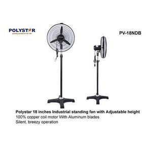 Polystar 18" Industrial Standing Fan Black Colour