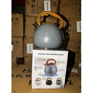 HausRoland Grey Stainless Steel Whistling Kettle