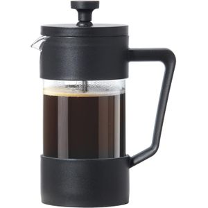 French Press Coffee Maker (20oz) - Borosilicate Glass, 5 Cup Capacity, Black