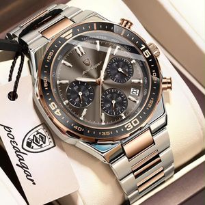 POEDAGAR Luxury Fashion Chain Wristwatch 