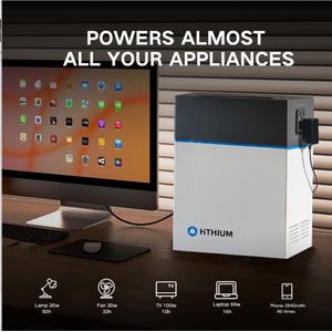 HITHIUM 1kWh Solar Power Station(Solar Charge + Power For TV/Fan/Wifi)