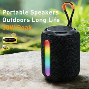 MK ® Wireless Bluetooth Portable Speaker 30W Peak Stereo Sound With RGB LED, TWS Surround Pairing, Lightweight For Party Outdoor Camping
