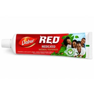 Dabur Red Medicated Natural Toothpaste 130g – Herbal Anti-Cavity Toothpaste with Clove, Mint & Ginger (Dabur)