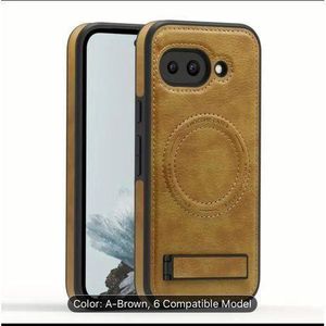 Google Pixel 9a leather back case with MagSafe and stand