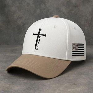 Faith Printed Casual Hat white and brown