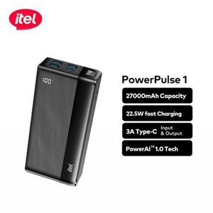 itel Power Bank A1481 27000mAh, 22.5W Fast Charging,  Digital Display & Flashlight