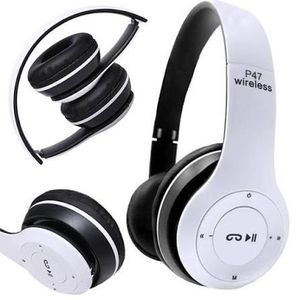 P47 Powerful P47 white 5.0 version wireless Bluetooth headset 