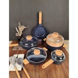 5 Set granite pot set with spoons