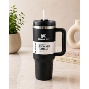 Stanley H2.0 40oz (1.18L) Stainless Steel Vacuum Insulated Travel Tumbler With Handle & Lid – Black Colour